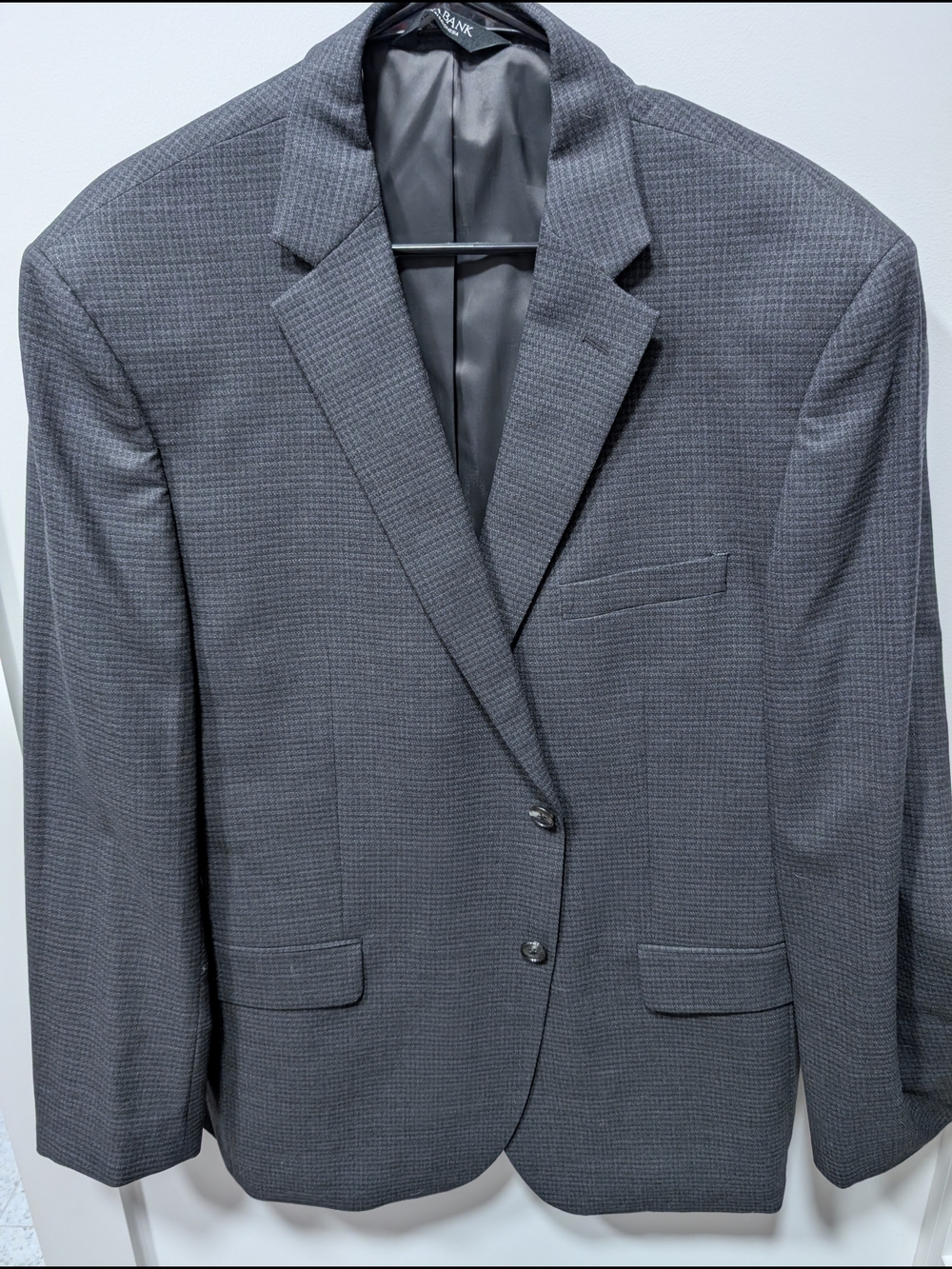 Jos. A. Bank Men's Gray Patterned Two-Button Blazer